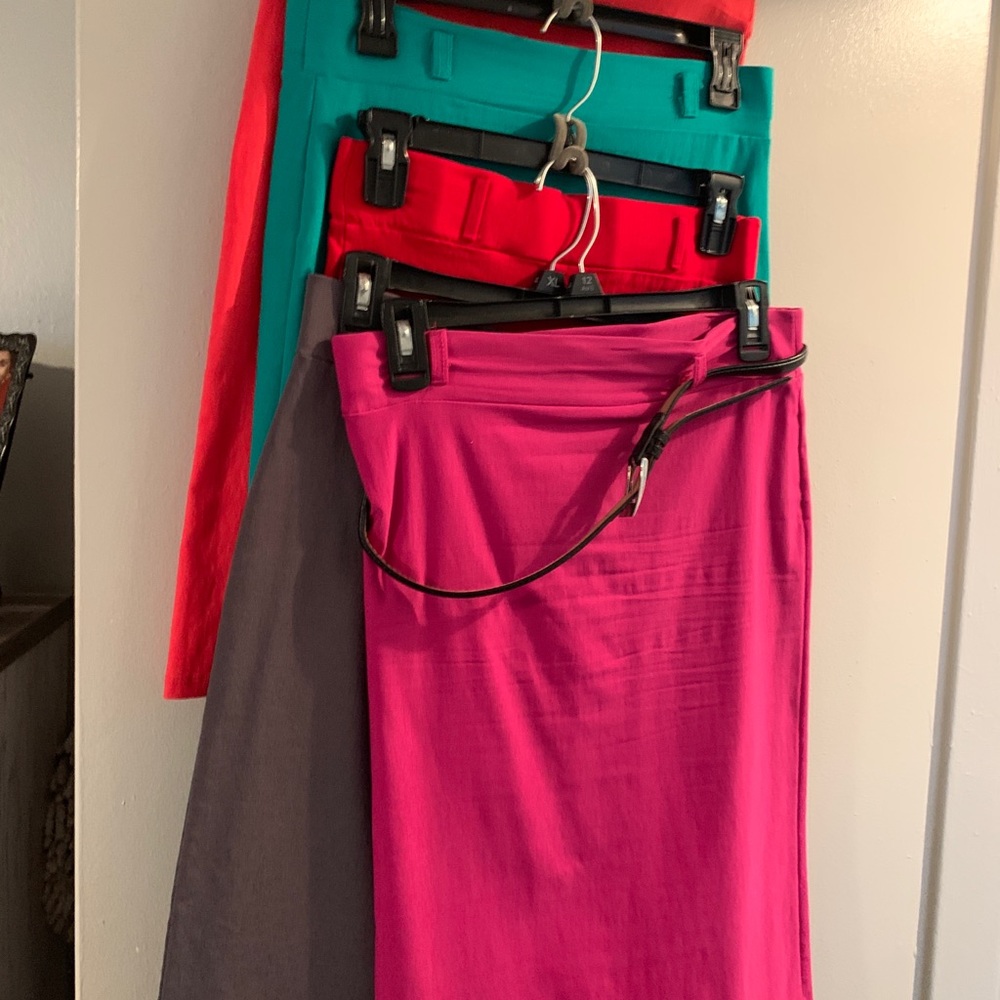 Spandex pencil skirts